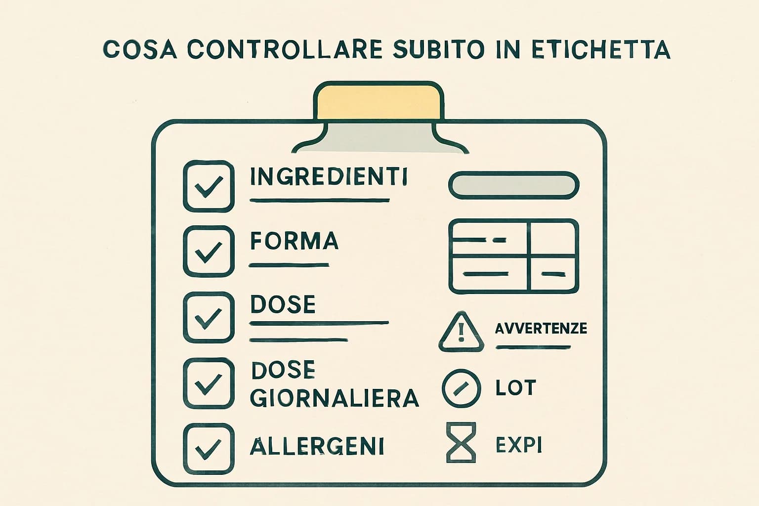 Illustrazione editoriale per Cosa controllare subito in etichetta