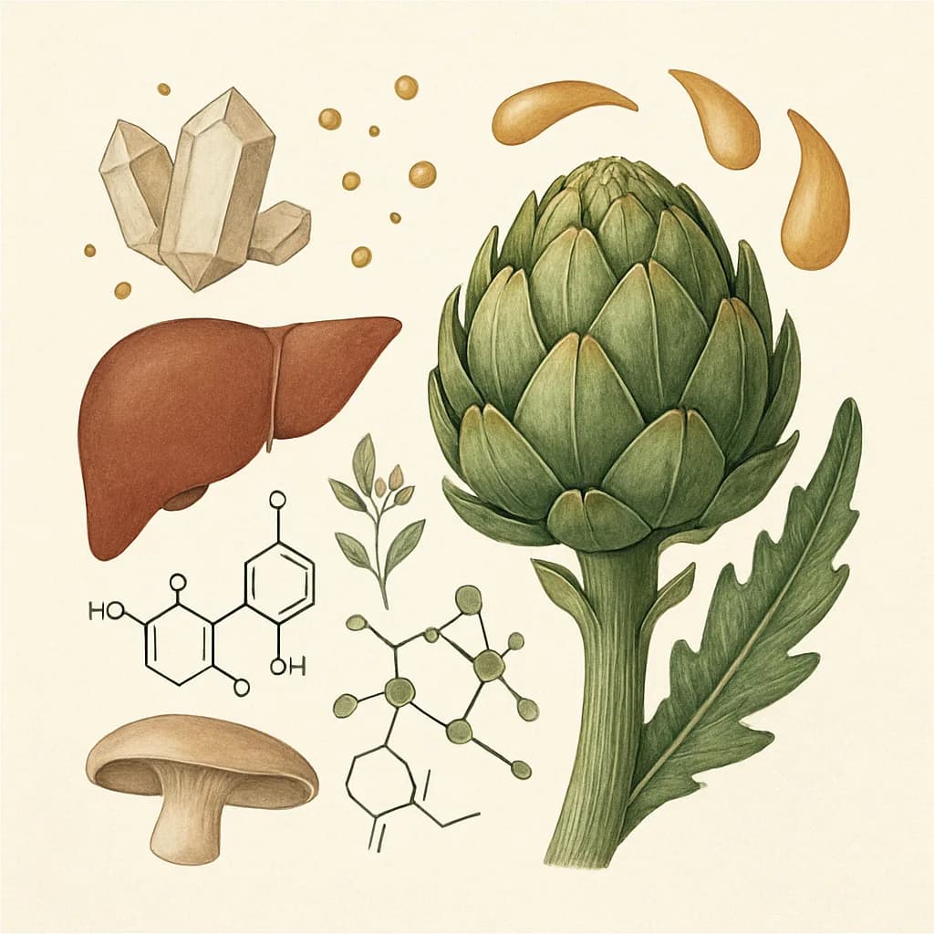 Illustrazione editoriale di Estratto di Carciofo, categoria botanico