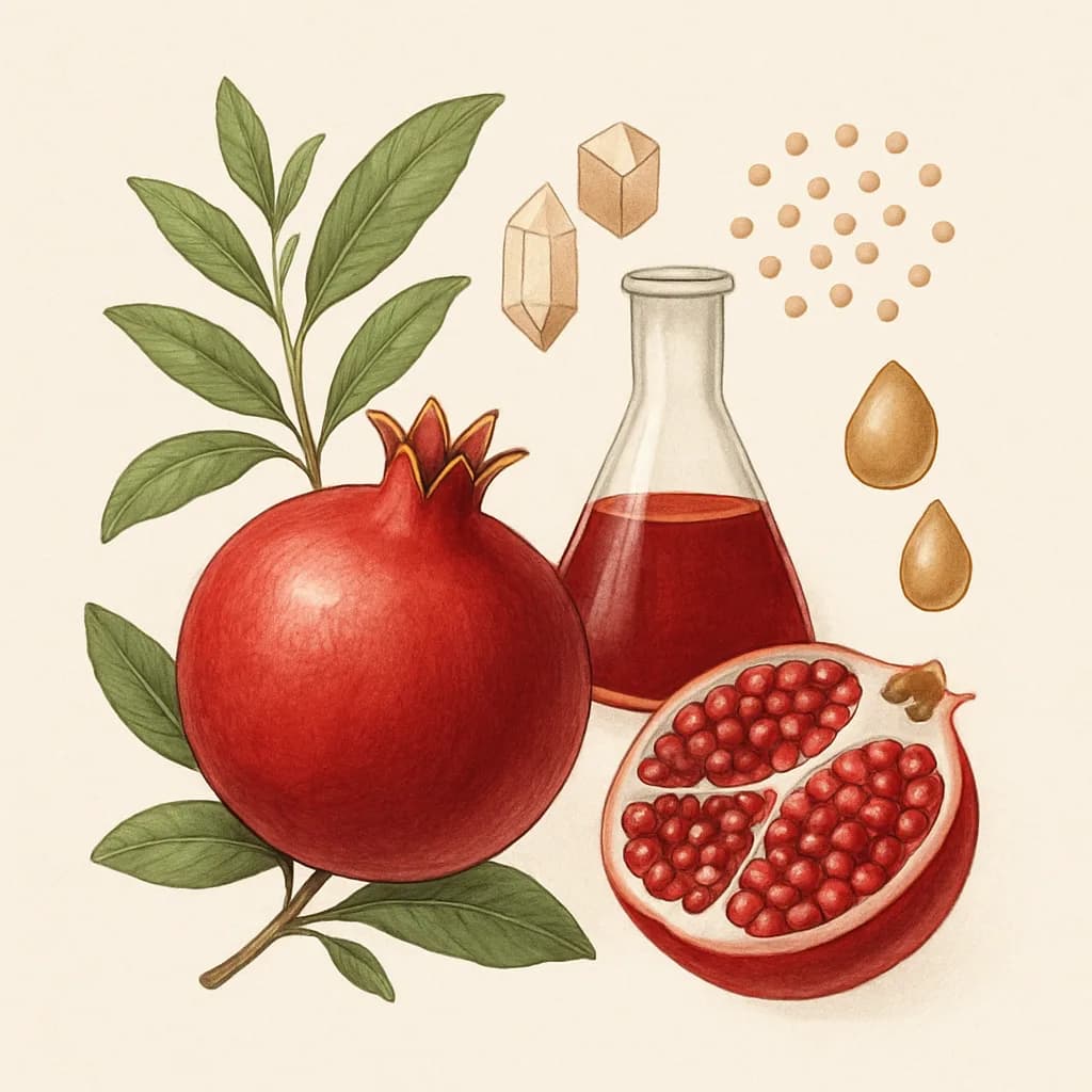 Illustrazione editoriale di Estratto di Melograno, categoria botanico