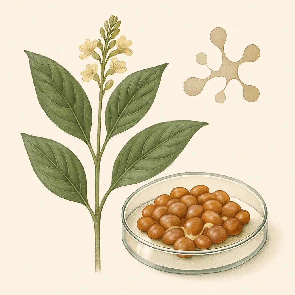 Illustrazione editoriale di Nattokinasi, categoria botanico