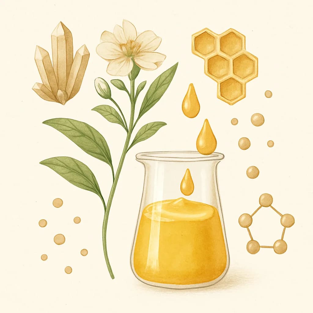 Illustrazione editoriale di Pappa Reale (Royal Jelly), categoria botanico