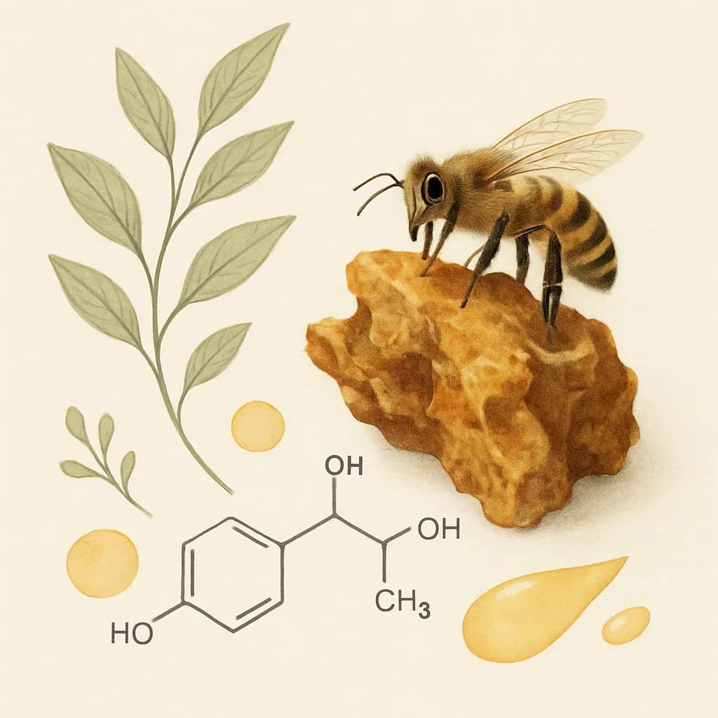 Illustrazione editoriale di Propoli, categoria botanico