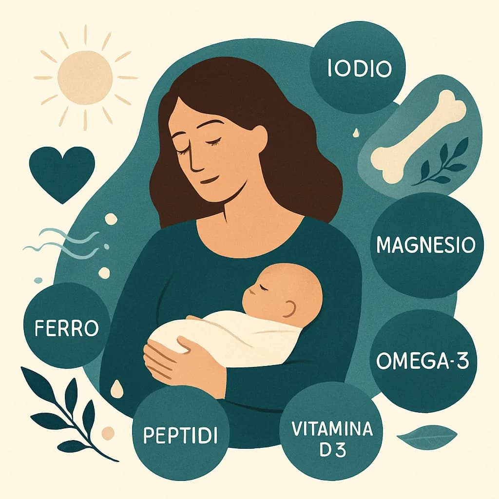 Illustrazione editoriale per Dopo il parto