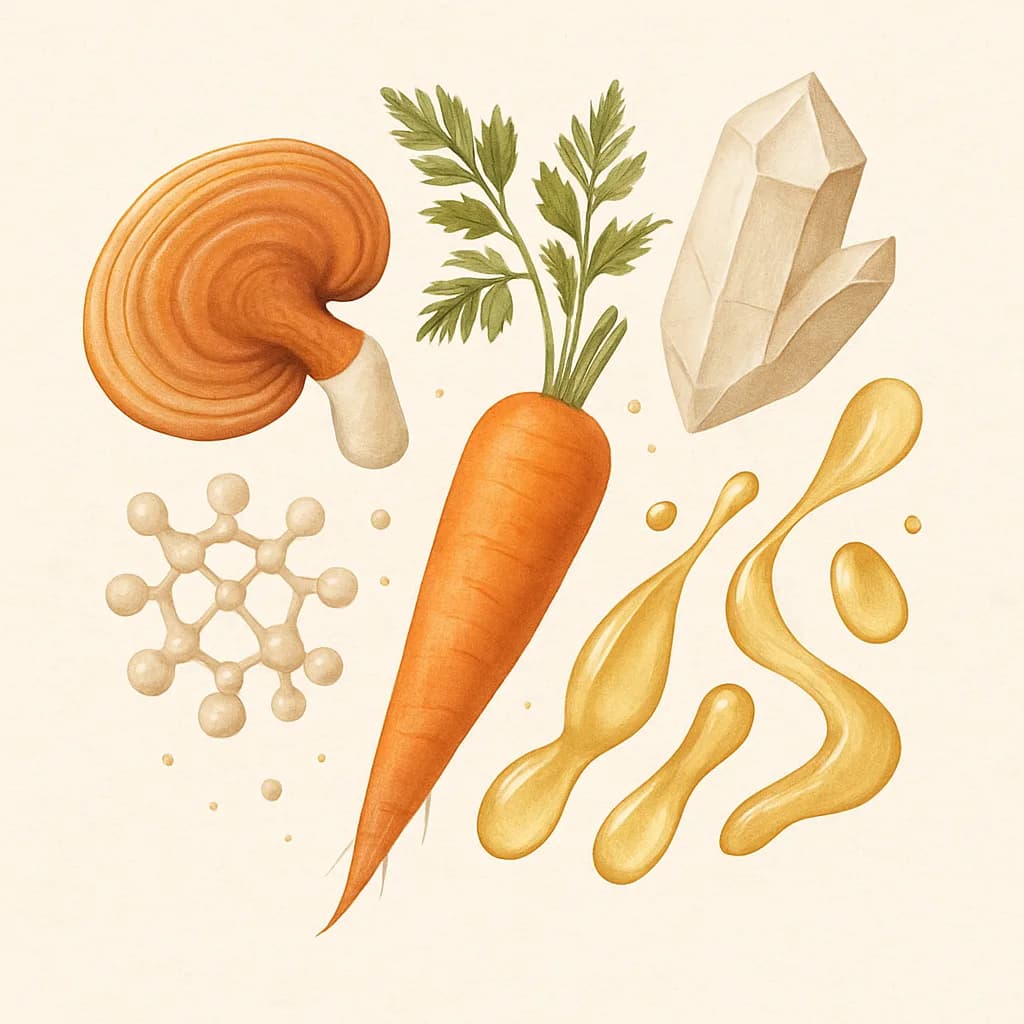 Illustrazione editoriale di Beta-Carotene, categoria antiossidante