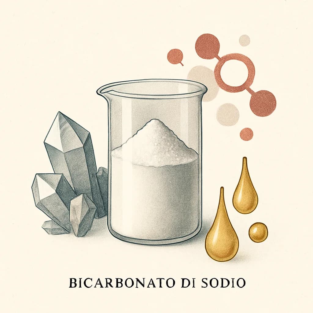 Illustrazione editoriale di Bicarbonato di Sodio, categoria integratore sportivo