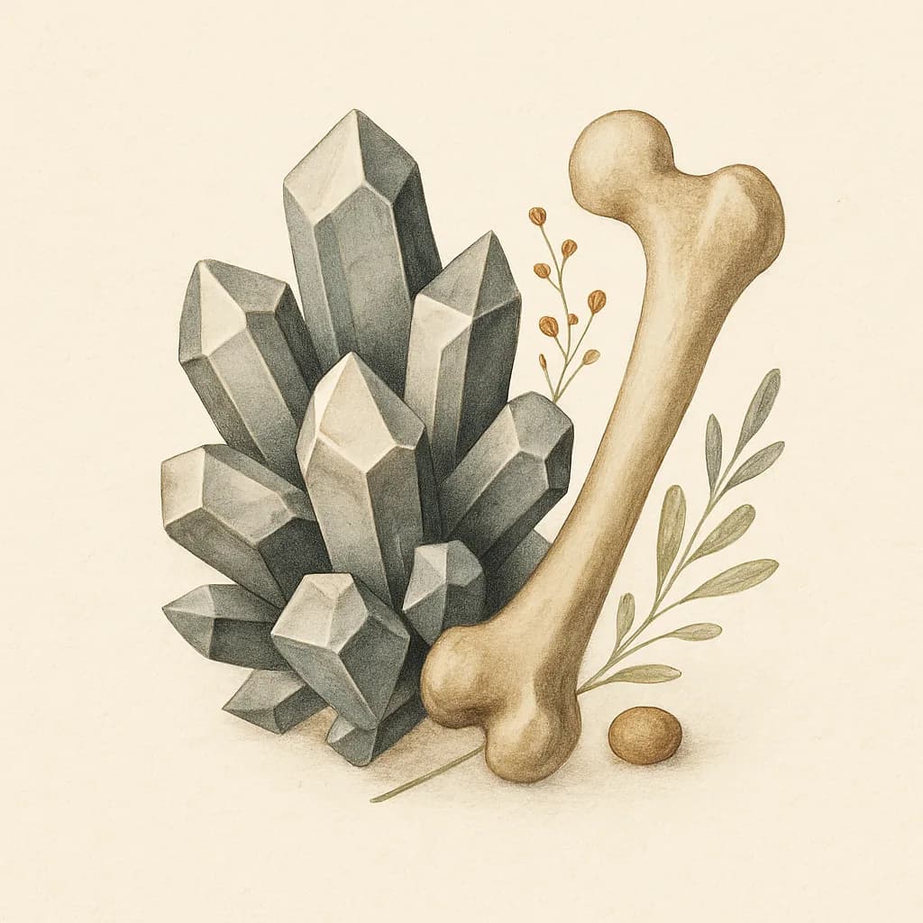 Illustrazione editoriale di Boro, categoria minerale