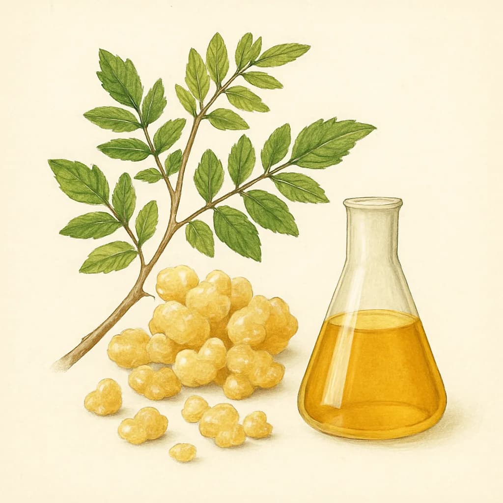 Illustrazione editoriale di Boswellia (Acido boswellico / AKBA), categoria botanico