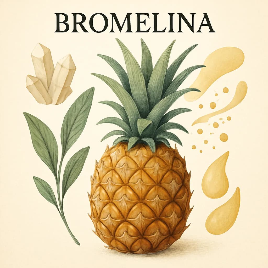 Illustrazione editoriale di Bromelina, categoria botanico