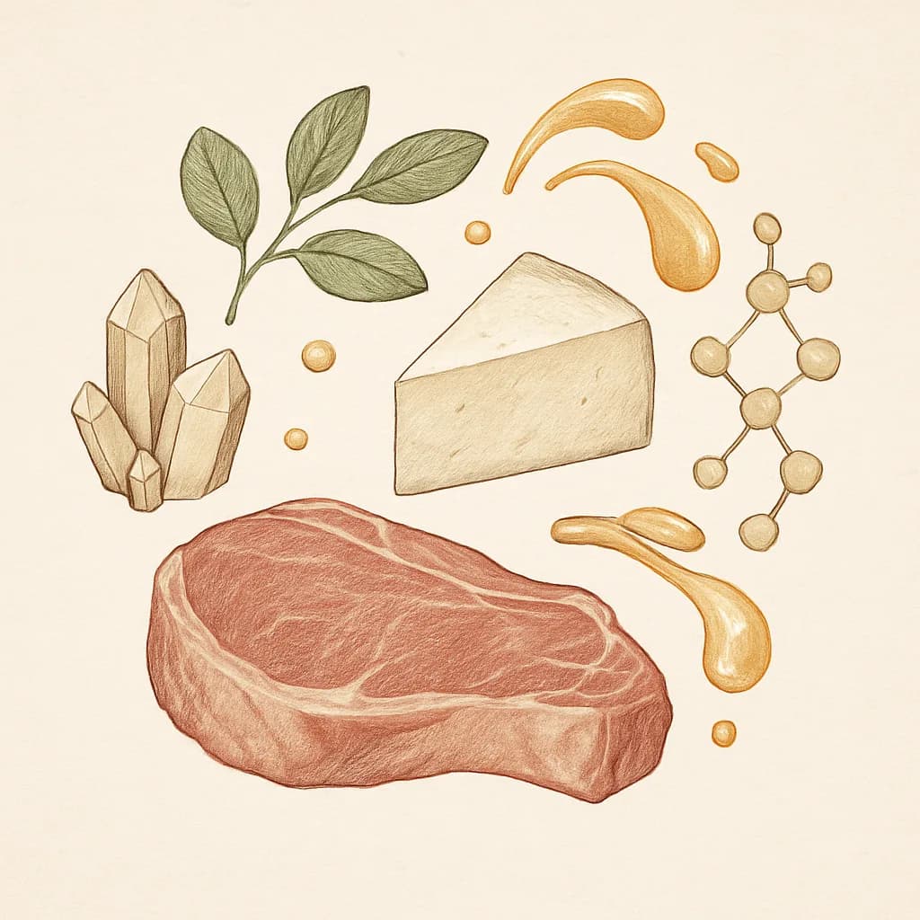 Illustrazione editoriale di CLA (Acido Linoleico Coniugato), categoria integratore sportivo