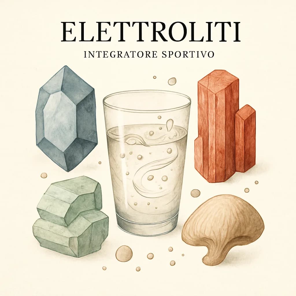 Illustrazione editoriale di Elettroliti, categoria integratore sportivo