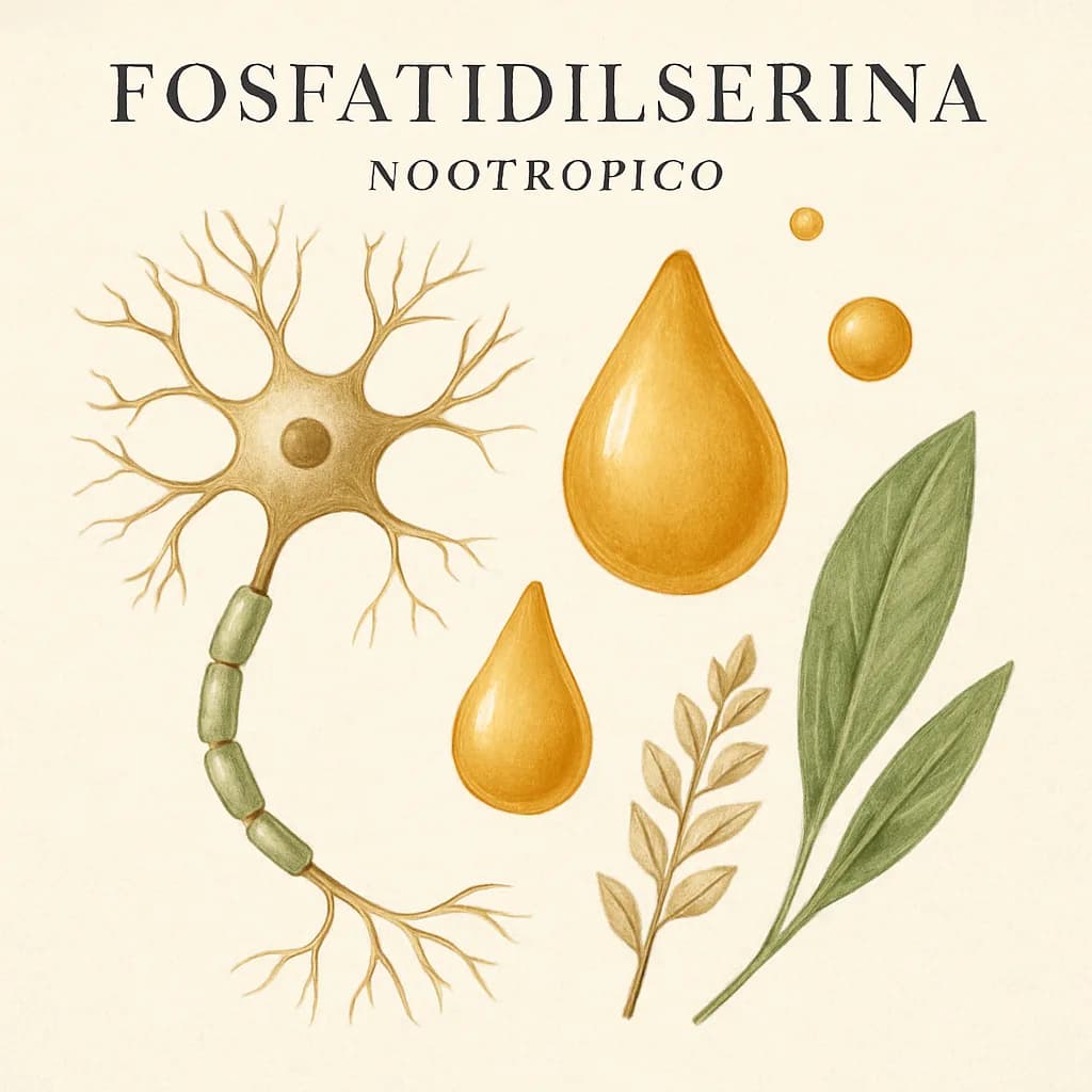 Illustrazione editoriale di Fosfatidilserina, categoria nootropico
