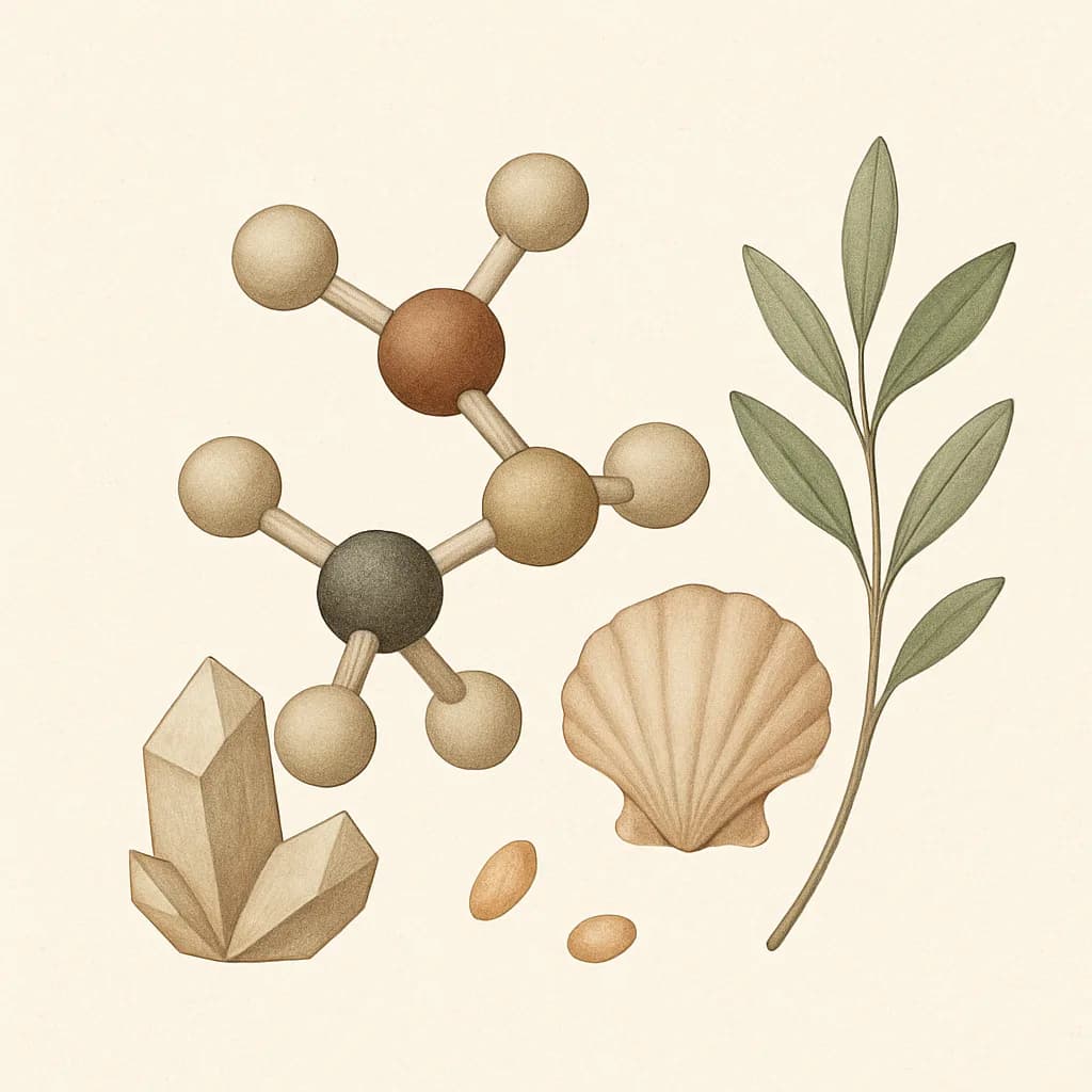 Illustrazione editoriale di Glucosamina, categoria peptide