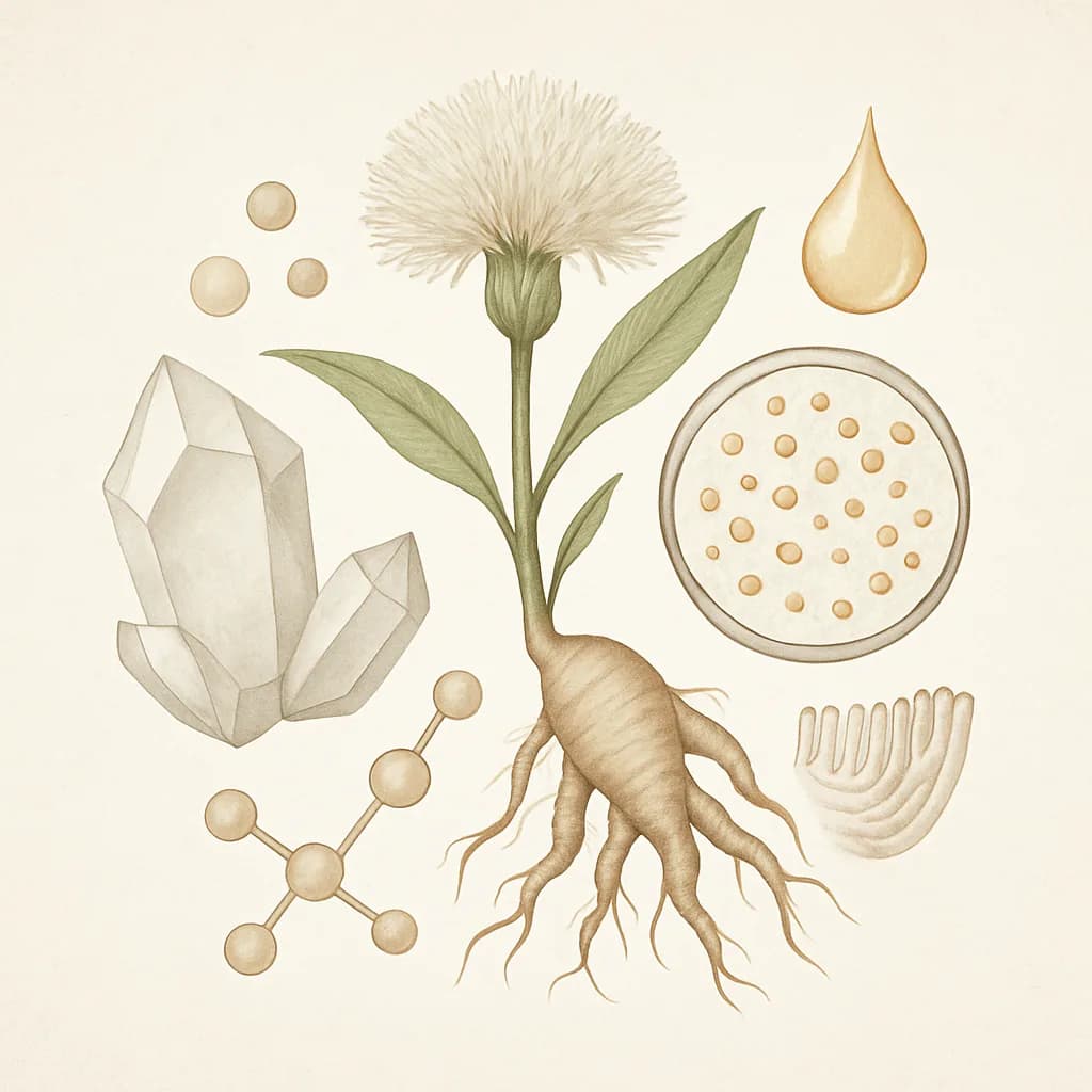 Illustrazione editoriale di Inulina, categoria probiotico