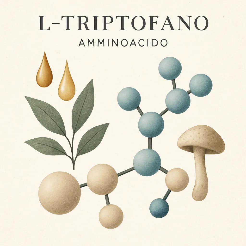 Illustrazione editoriale di L-Triptofano, categoria amminoacido