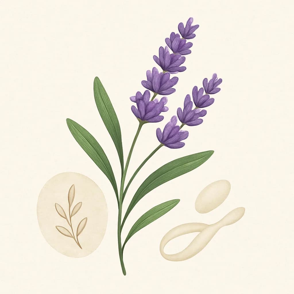 Illustrazione editoriale di Lavanda (Lavandula angustifolia), categoria botanico
