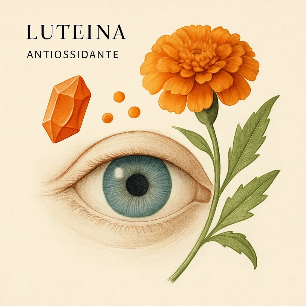 Illustrazione editoriale di Luteina, categoria antiossidante