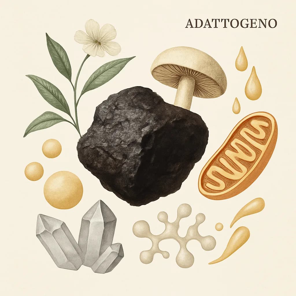 Illustrazione editoriale di Shilajit, categoria adattogeno