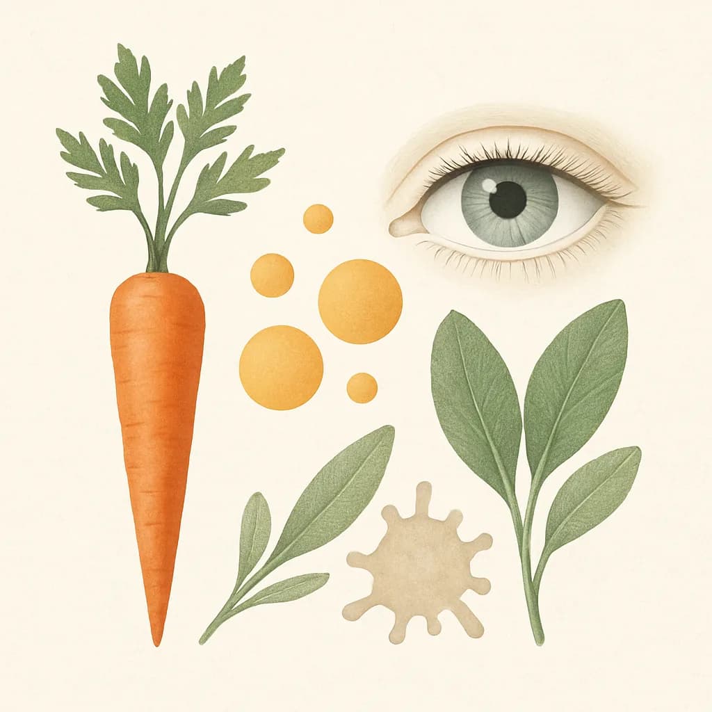 Illustrazione editoriale di Vitamina A, categoria vitamina