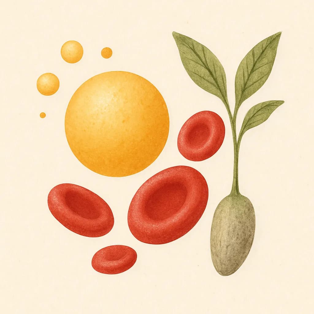Illustrazione editoriale di Vitamina B2 (Riboflavina), categoria vitamina