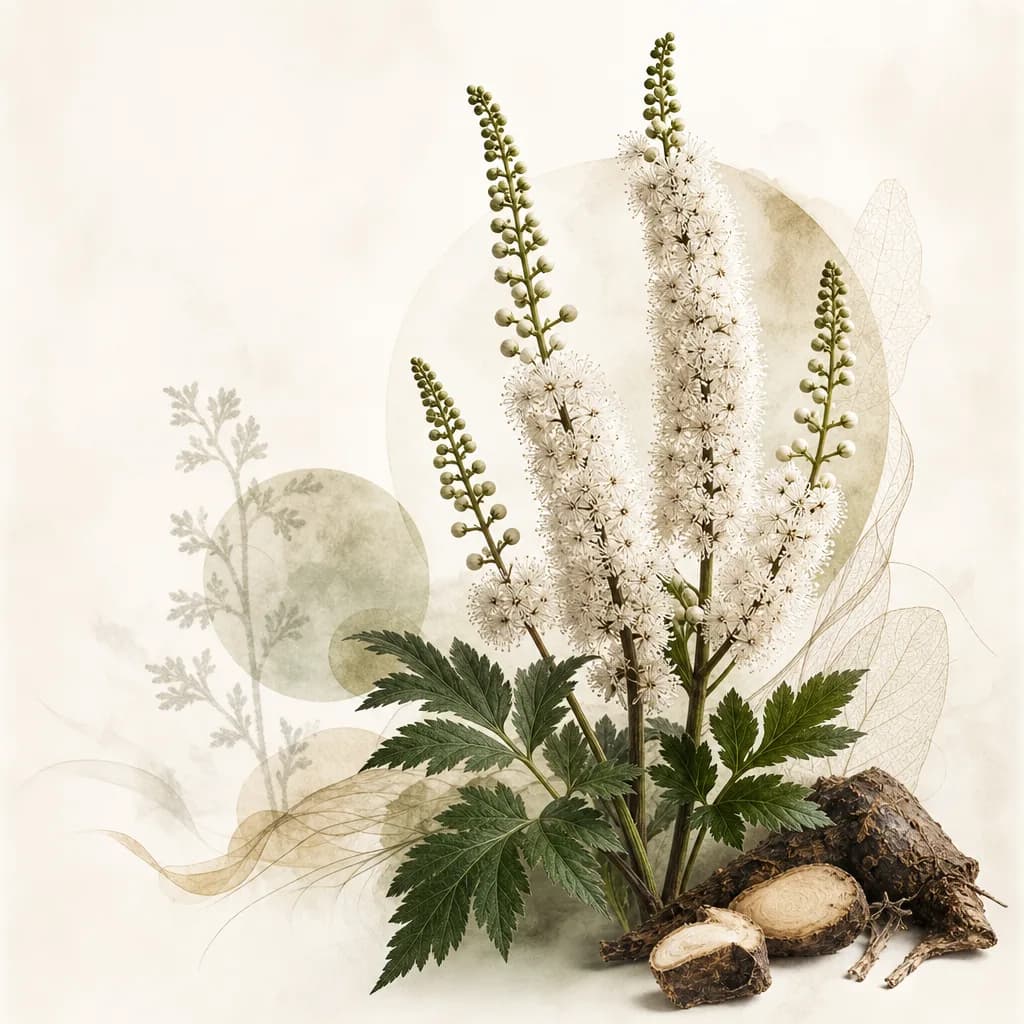 Illustrazione editoriale di Cimicifuga, categoria botanical